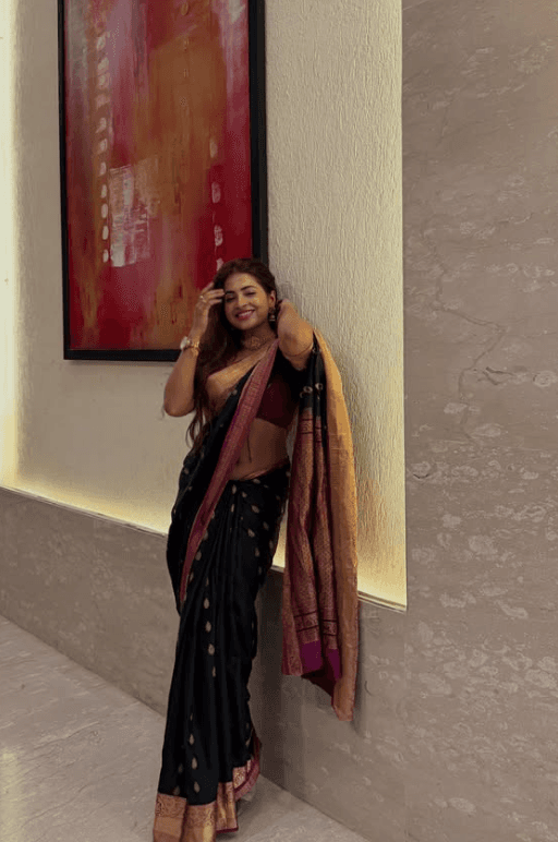 Odia fashion model in elegant handloom saree attire